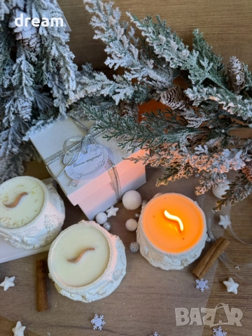 Коледна свещ “Зимна Приказка”, снимка 2 - Декорация за дома - 52076374