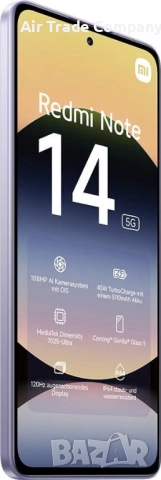 Смартфон Xiaomi Redmi Note 14, 5G, 6GB/128G, лилав, снимка 8 - Xiaomi - 52814932