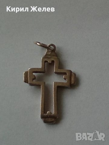 Старо сребърно кръстче 18407, снимка 7 - Колиета, медальони, синджири - 52358655