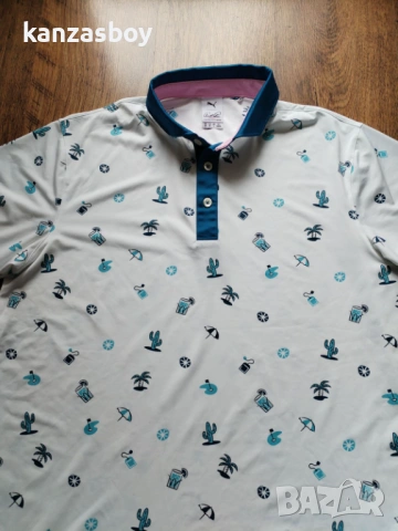 PUMA x ARNOLD PALMER - дизайнерска голф тениска КАТО НОВА М, снимка 4 - Тениски - 54208302