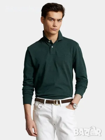 polo ralph lauren men's polo long sleeve - страхотна мъжка блуза КАТО НОВА M