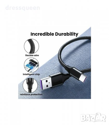 2854 5А Type-C USB Кабел за супер бързо зареждане, снимка 4 - USB кабели - 34268154