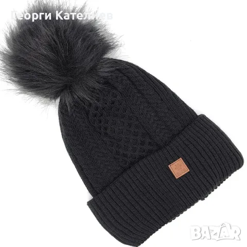 Дамски зимен комплект в черно и жълто Шапка, шал и ръкавици Код на продукта:DK-0002, снимка 3 - Други - 47926863