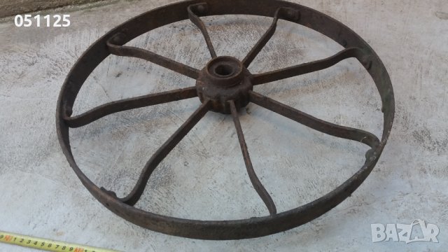 ковано масивно колело от каруца, двуколка, рало , снимка 17 - Антикварни и старинни предмети - 39836450