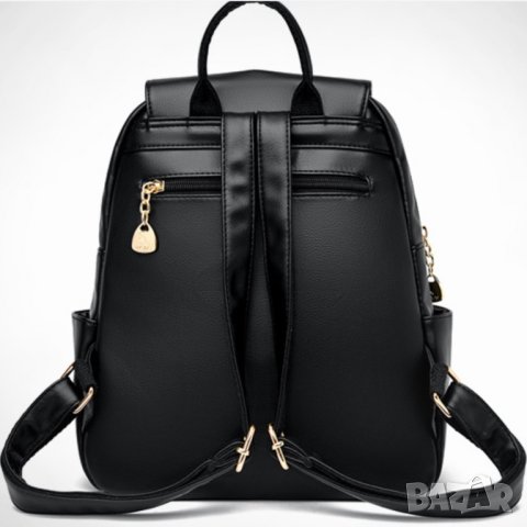 Дамска раница Lyan Black, снимка 3 - Раници - 40298506