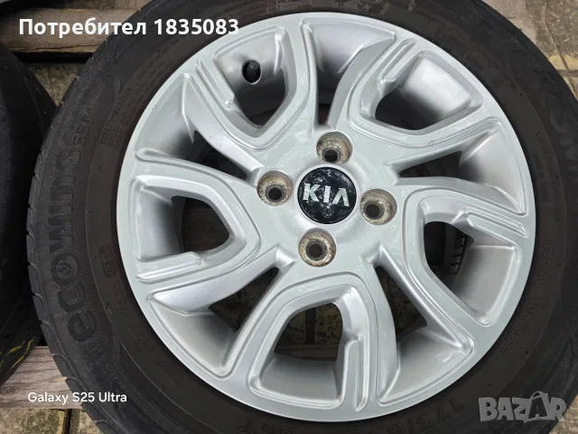 Лети джанти 14ки 4х100 Kia + летни гуми 175/65/14, снимка 6 - Гуми и джанти - 56244210