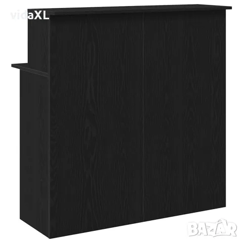 vidaXL Рецепционно бюро черно 100x50x103,5 cm Инженерна дървесина, снимка 7 - Бюра - 56148291