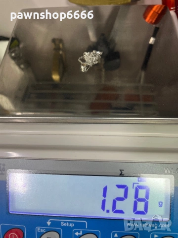 Златно колие 14 карата бяло злато 1,28 грама , снимка 6 - Колиета, медальони, синджири - 54086265