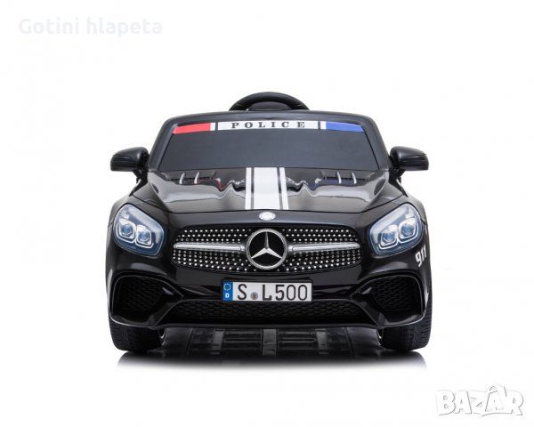 Акумулаторна кола Licensed Mercedes Benz SL500 Police Black, снимка 3 - Детски велосипеди, триколки и коли - 37661609