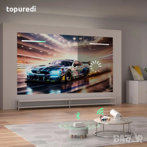 Интелигентен видео проектор, Wi-Fi, Bluetooth, снимка 3 - Видеокарти - 51030017