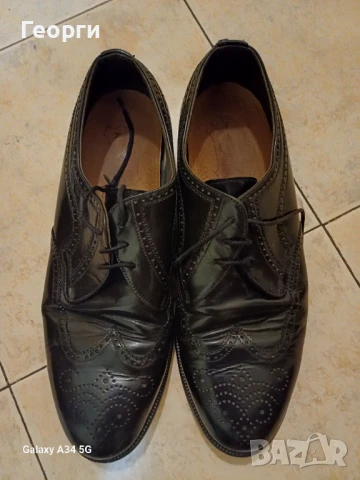 Кожени черни официални обувки Bally, снимка 1