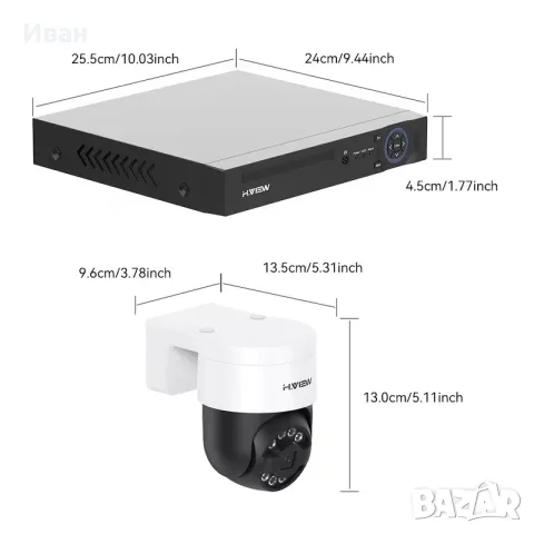 Комплект 4K за видеонаблюдение 8MP камери NVR, снимка 2 - Комплекти за видеонаблюдение - 55889142