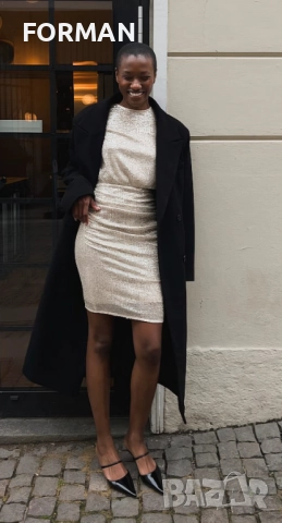 УНИКАЛНИ рокли, целите в пайети в СИН и в СРЕБРИСТ цвят, снимка 2 - Рокли - 52787137