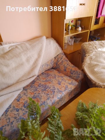 Комплект диван , спалня+ 2 фотьойла и табуретка , снимка 2 - Дивани и мека мебел - 42793226