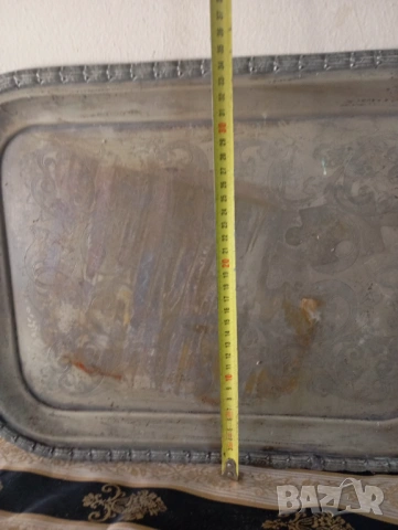 Посребрена викторианска табла,поднос, снимка 3 - Други ценни предмети - 54125459