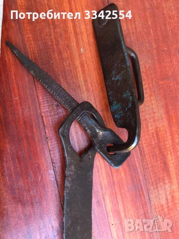 РЕЗЕ ЗА ПОРТА СТАРО КОВАНО ЖЕЛЯЗО КОМПЛЕКТ-3 ЧАСТИ, снимка 4 - Други ценни предмети - 42604108