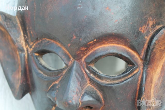 Стара дървена ритуална маска , снимка 4 - Антикварни и старинни предмети - 33894671