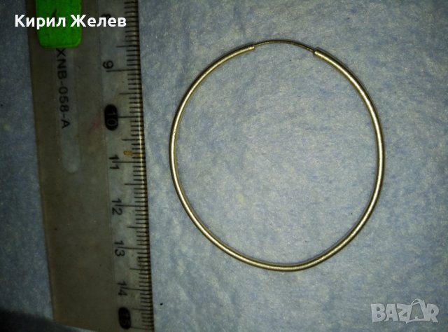 ГОЛЯМА СТАРА СРЕБЪРНА РЕТРО ОБЕЦА Тип ОБРЪЧ РЪЧНА ИЗРАБОТКА 40062, снимка 3 - Обеци - 42425157
