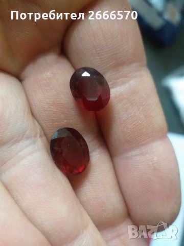 Два бр хесонит със сертификат , рубин , диамант , смарагд , сапфир, снимка 2 - Колекции - 35358747