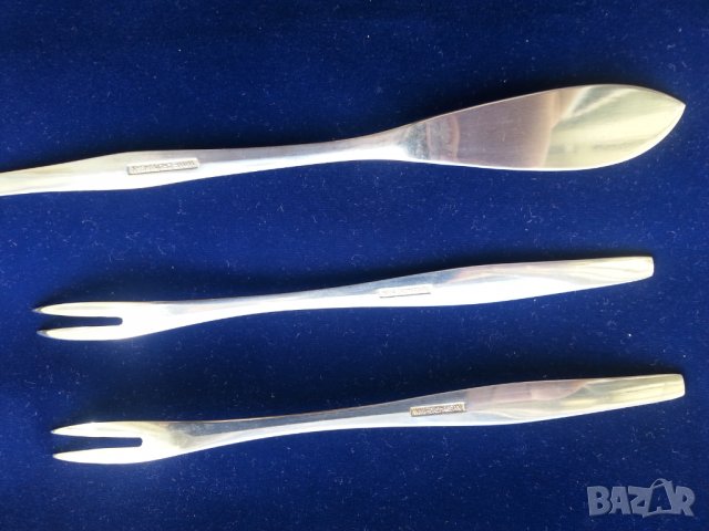 ф-ма ARGONID: 6 бр.стари ножа от 1925г./ ф-ма EPNS-UK 5 подложни лопатки и к-т WMF -3 бр.за коктейл, снимка 9 - Други ценни предмети - 29091528