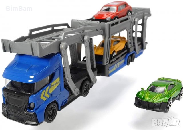 Автовоз с 3 броя колички Dickie Toys / Дики Тойс, снимка 2 - Коли, камиони, мотори, писти - 35077179