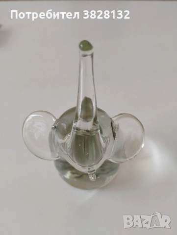 Преспапие стъклен слон, снимка 4 - Антикварни и старинни предмети - 51677410