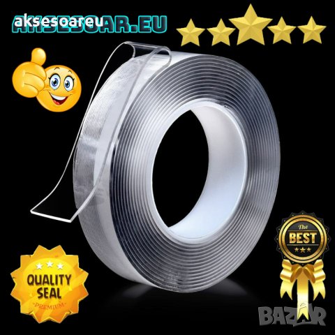 Прозрачна силно лепкава многофункционална двустранна водоустойчива лента за стена за многократна упо, снимка 12 - Други стоки за дома - 42166018