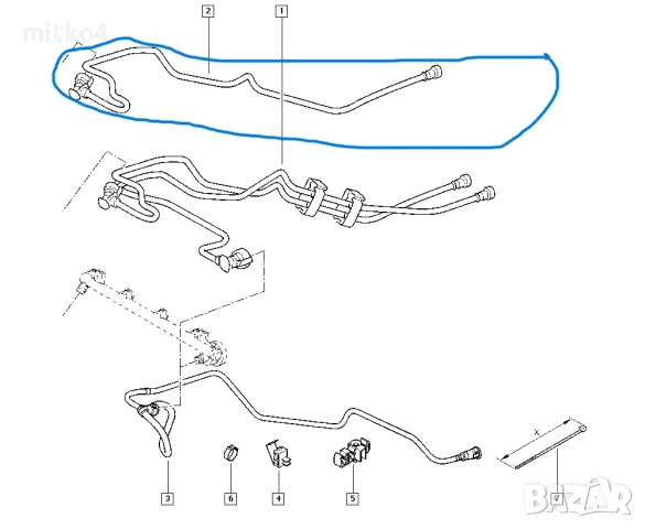 нов маркуч за гориво за рено 7700108311, снимка 2 - Части - 47575396