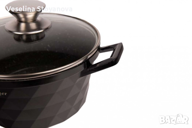 Комплект от 3 броя висококачествени съдове за готвене Cheffinger - 6 части, снимка 5 - Съдове за готвене - 52708397