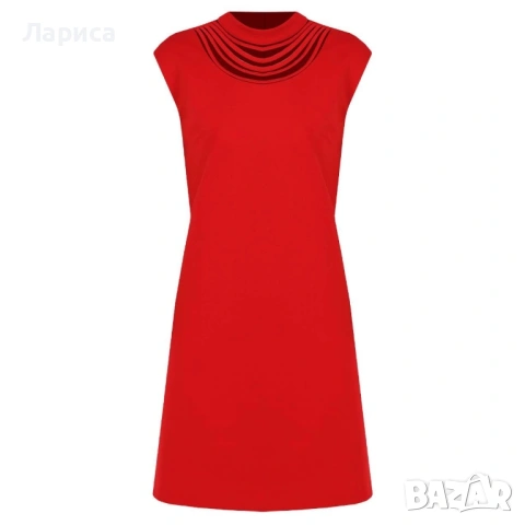 Елегантна червена рокля Junona, снимка 2 - Рокли - 54294923