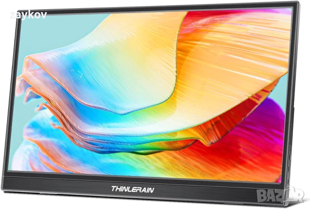 Thinlerain 15,6-инчов FHD 1080p преносим монитор с IPS,  два USB-C и HDMI, снимка 1 - Монитори - 44561070