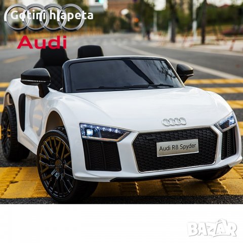 Акумулаторна кола Audi R8 Spyder 12V с меки гуми акумулаторни коли , снимка 3 - Детски велосипеди, триколки и коли - 31642277