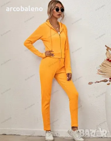 Ежедневен дамски комплект от две части с качулка, 9цвята , снимка 9 - Комплекти - 47453110