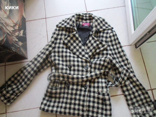 Дамско черно палто ЕКО кожа/косъм/, снимка 16 - Палта, манта - 34857173