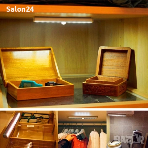 Практична LED лампа за осветление на шкаф, плот и други повърхности, снимка 4 - Лед осветление - 52279359