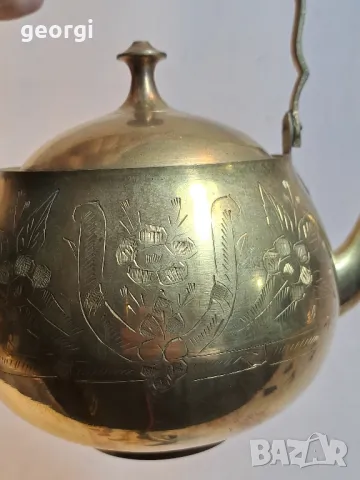 ретро бронзов гравиран чайник 20/3, снимка 5 - Декорация за дома - 49147649