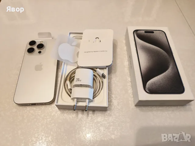 iPhone 15 Pro, бял, отличен, снимка 3 - Apple iPhone - 56442097