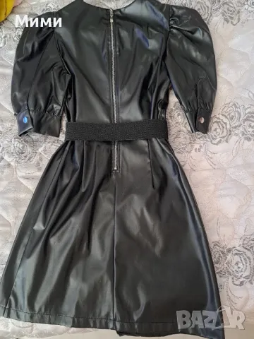 Дамска рокля от еко кожа , снимка 4 - Рокли - 48228726