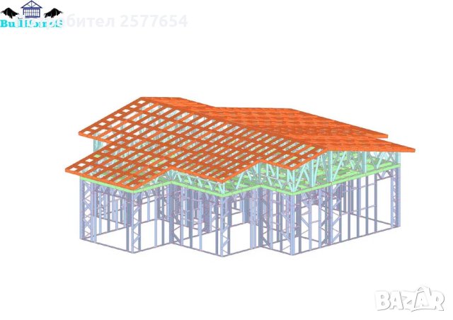Къща,Бунгало,Преместваема къща,Сглобяеми къщи,Модулни,Жилищни-136,7м²