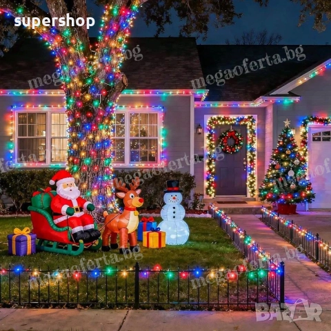 Светлинна верига 50м. от 250 Led коледни лампички RGB многоцветни, снимка 3 - Други - 52343954