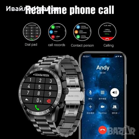 Смарт часовник Lige amoled, IP67, снимка 6 - Смарт гривни - 37442929