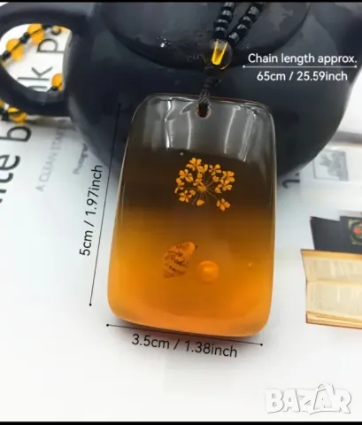 Колие с висулка в бохемски стил, снимка 8 - Колиета, медальони, синджири - 47528523