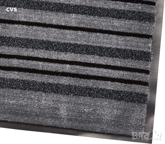 Изтривалка за врати AmazonBasics, 120 x 300 см, Против хлъзгане, Сива на ивици, снимка 4 - Изтривалки - 52658828