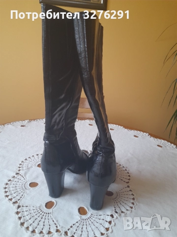 Черни ботуши р.40 , снимка 3 - Дамски ботуши - 52348050