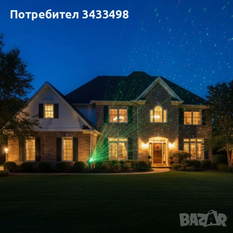 Лазерен прожектор за двор и фасада с 9 режима на светлина, снимка 2 - Други - 52244104