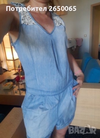 Дънчен гащеризон с рязана дантела S/M размер, снимка 1