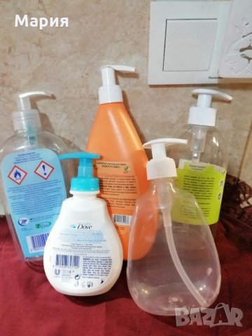 Празни флакони с Дозатор със заключващ се механизъм за дезинфектант, гелове, шампоани-8 броя, снимка 8 - Препарати за почистване - 28456572