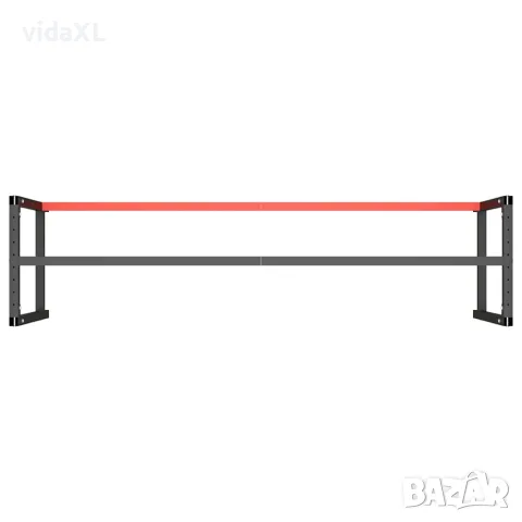 vidaXL Рамка за работна маса матово черно и червено 220x57x79 см метал, снимка 5 - Работни маси и бюра - 56146208