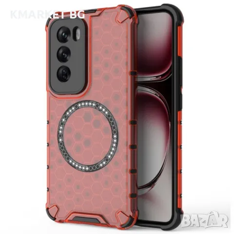 Oppo Reno12 Pro Силиконов Калъф Honeycomb TPU и Протектор, снимка 3 - Калъфи, кейсове - 48253824