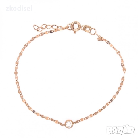 Златна дамска гривна 0,71гр. 18,1см.14кр. проба:585 модел:34377-4, снимка 1